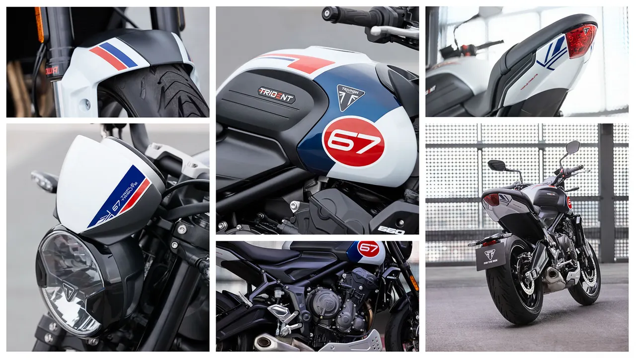 Triumph Trident 660 Triple Tribute Edition collage)