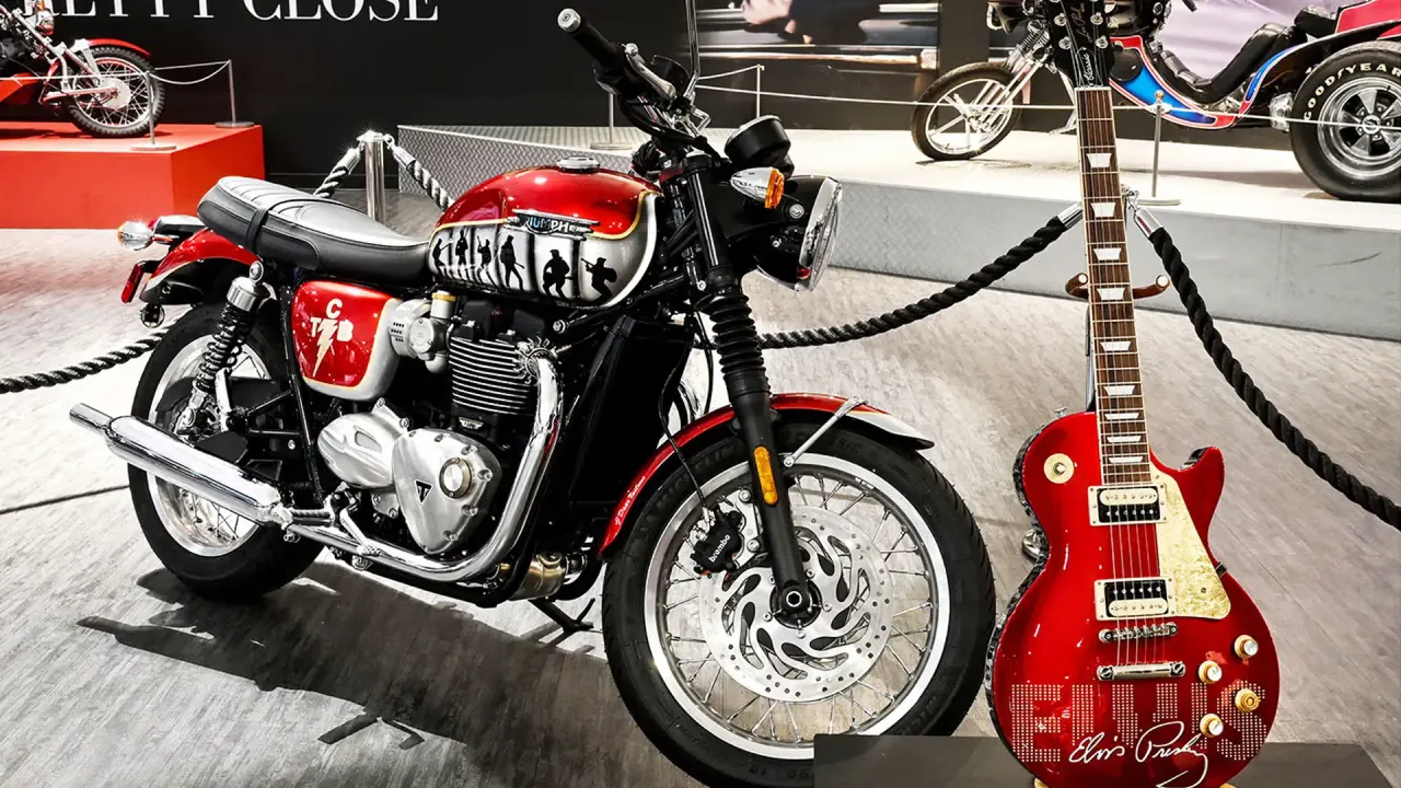 ¡ADJUDICADAS! UNA TRIUMPH ÚNICA INSPIRADA EN ELVIS Y UNA GUITARRA GIBSON LES PAUL SALEN A SUBASTA POR UNA BUENA CAUSA
