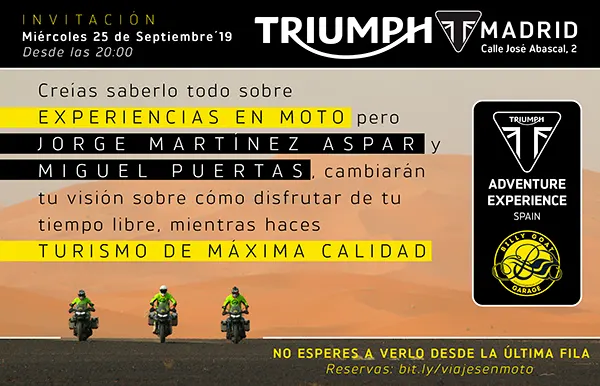 ¡APRENDE SOBRE VIAJES EN MOTO: TRIUMPH ADVENTURE EXPERIENCE SPAIN!