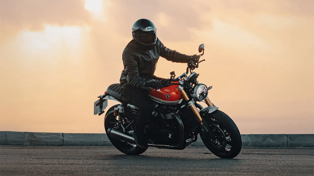 Triumph Speed Twin 1200 RS riding shot